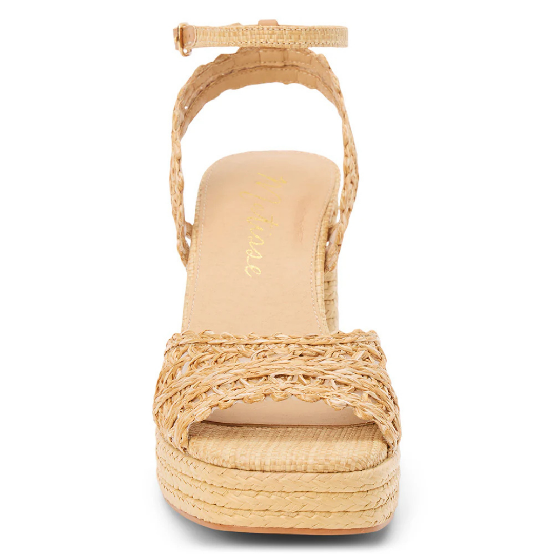 Orion Raffia Heel - Natural