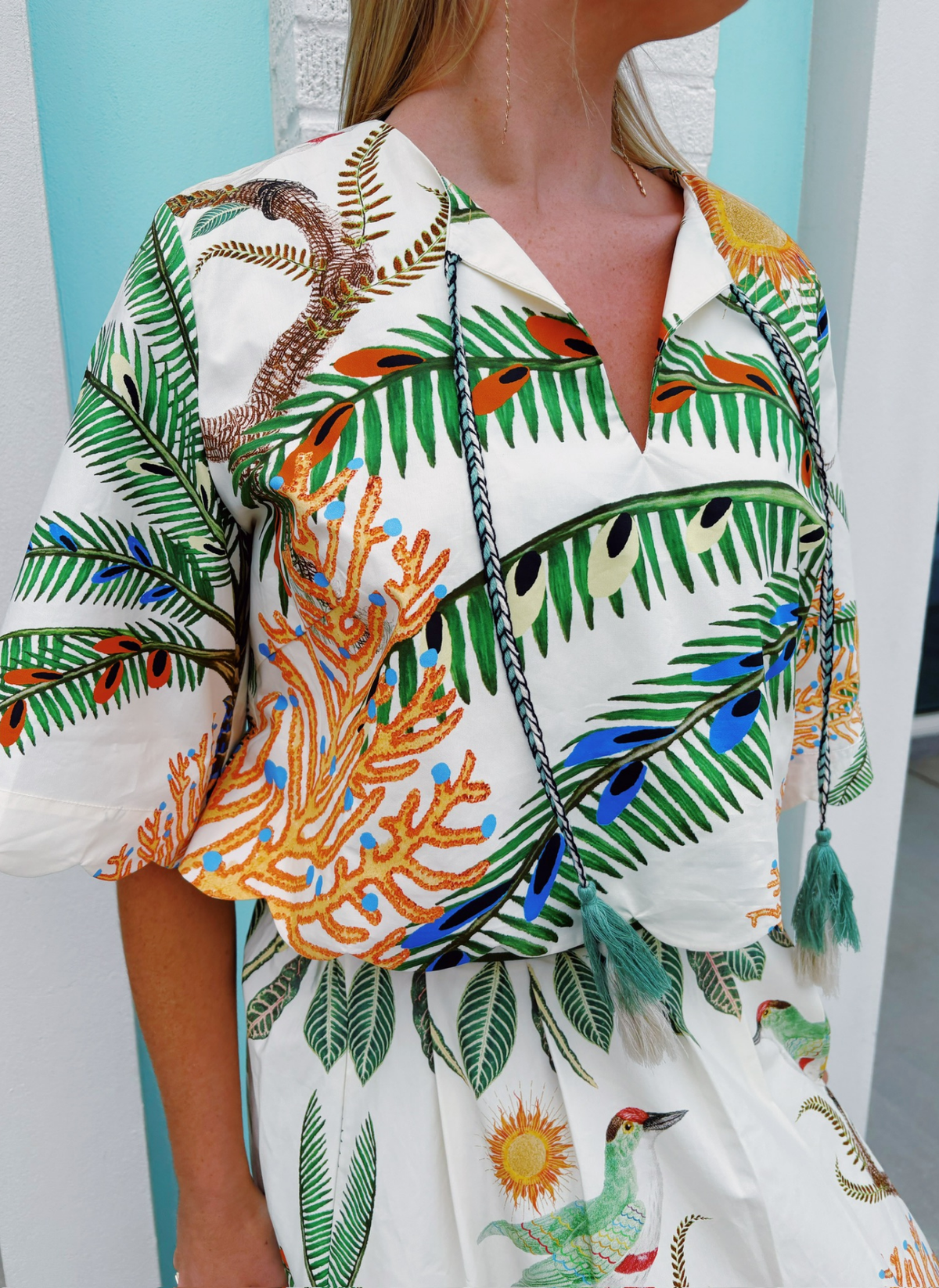 Tropics Scallop Skirt Set