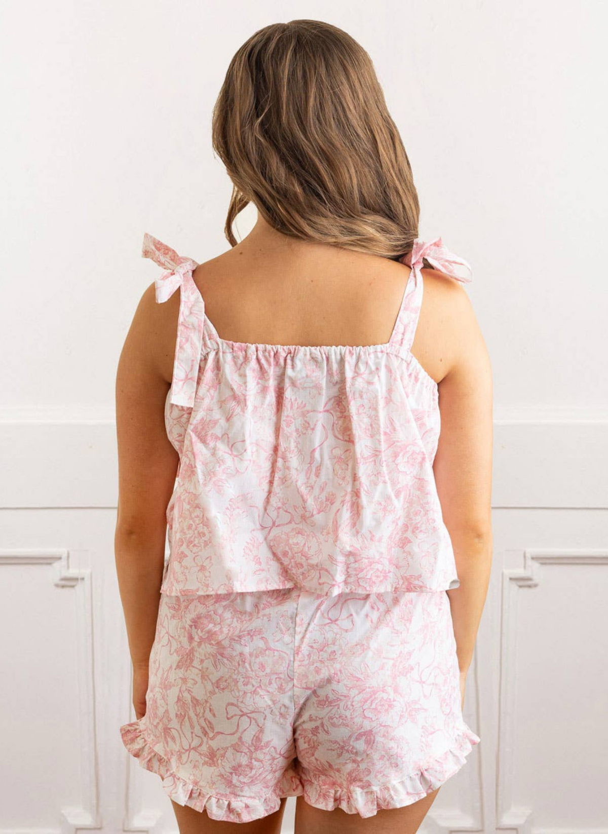 Tie Top + Shorts Pajama Set