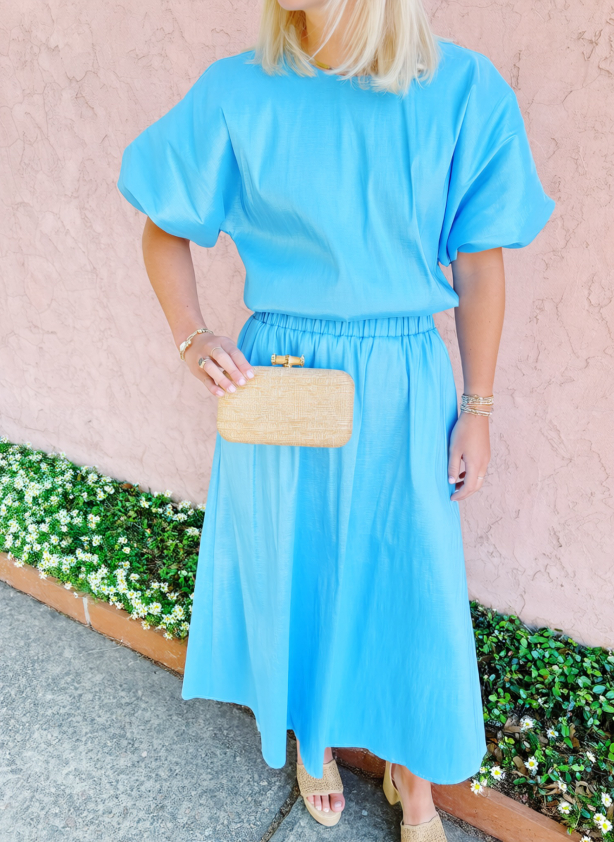 Camdyn Taffeta Midi Skirt Set