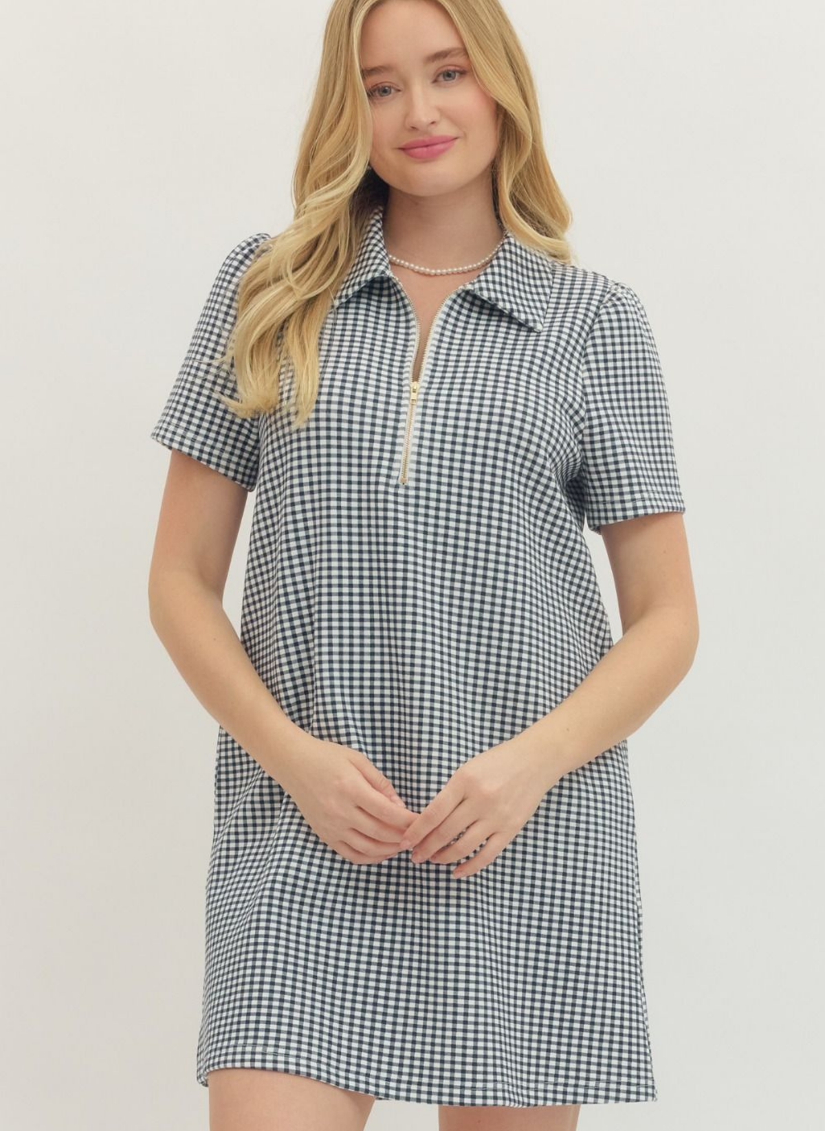 Gingham Zip Dress