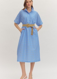 Collins Gingham Midi Dress