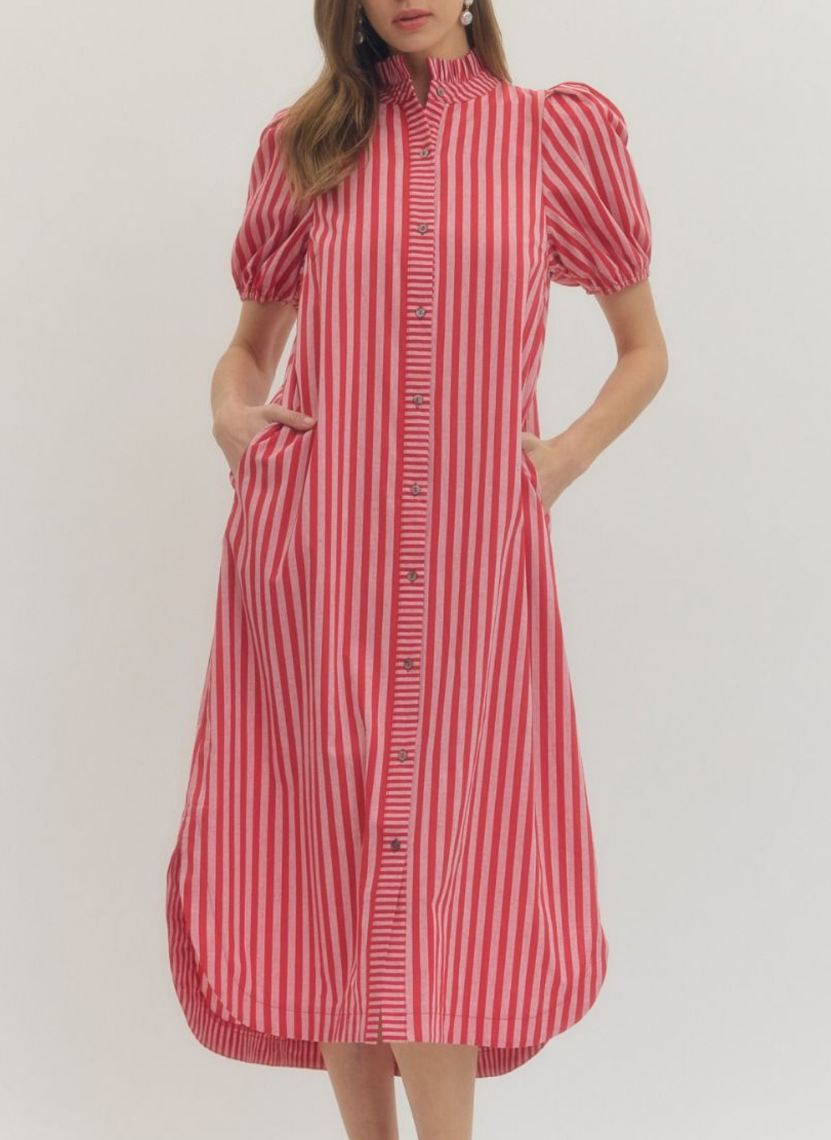 Americana Stripe Midi Dress