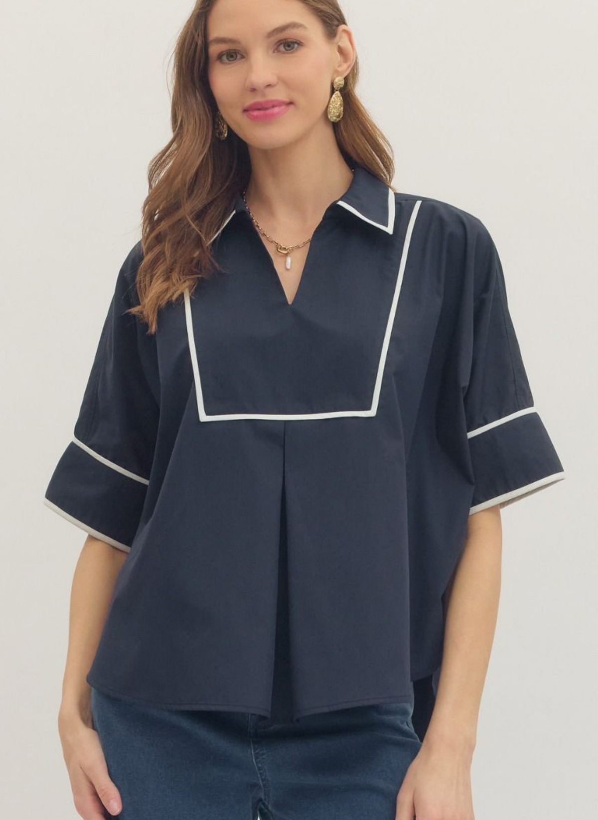 Parker Piped Trim Top