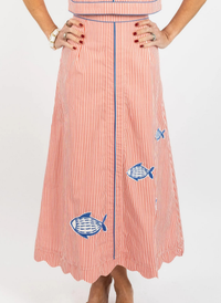 Long Emmy Skirt - Fish Applique