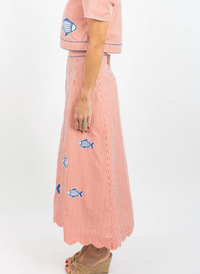 Long Emmy Skirt - Fish Applique