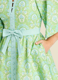 Carmen Mini Dress- Trellis Verte