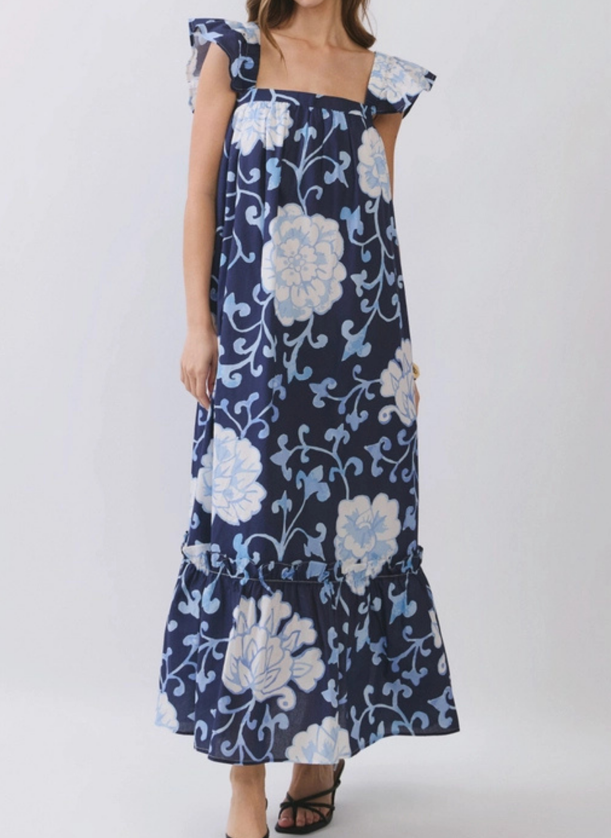 Chinoiserie Vines Maxi Dress