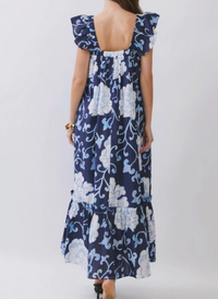 Chinoiserie Vines Maxi Dress