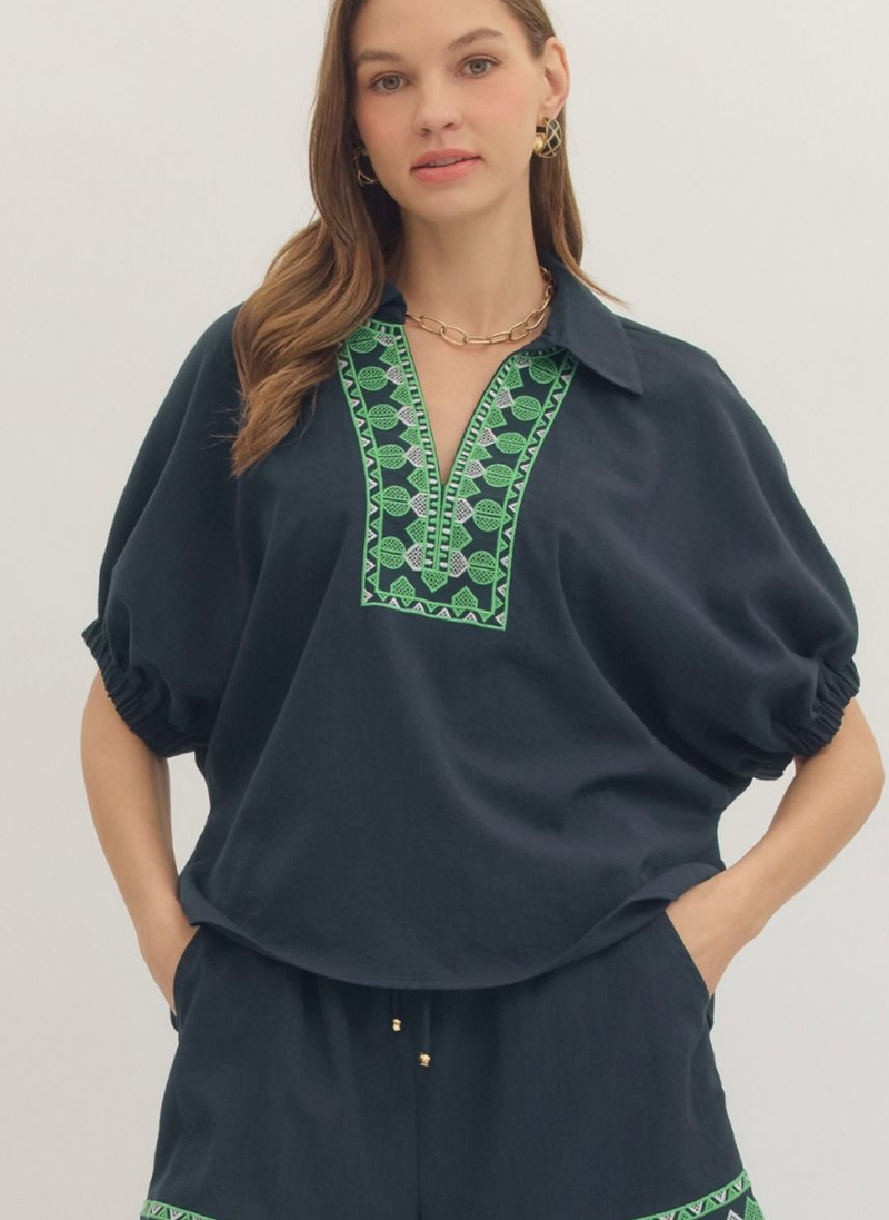 Eloise Embroidered Top