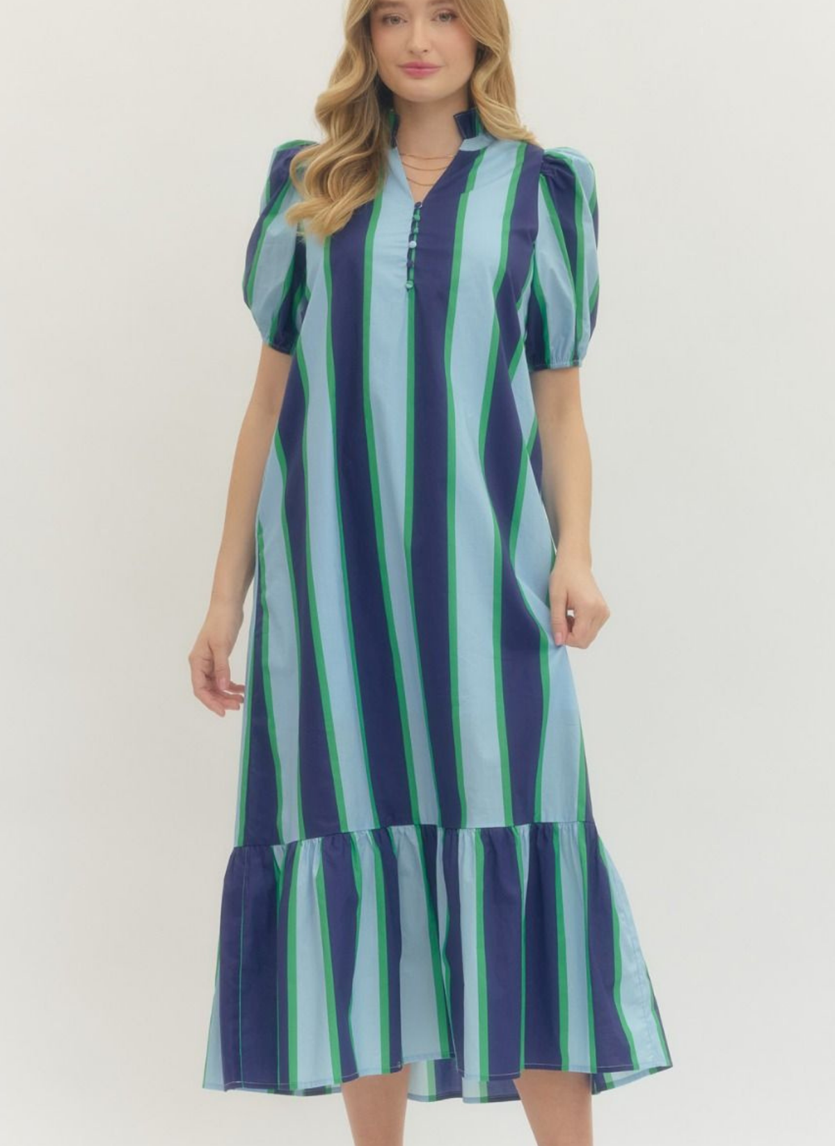 Seabreeze Stripe Midi Dress