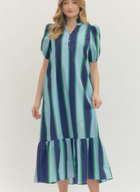 Seabreeze Stripe Midi Dress