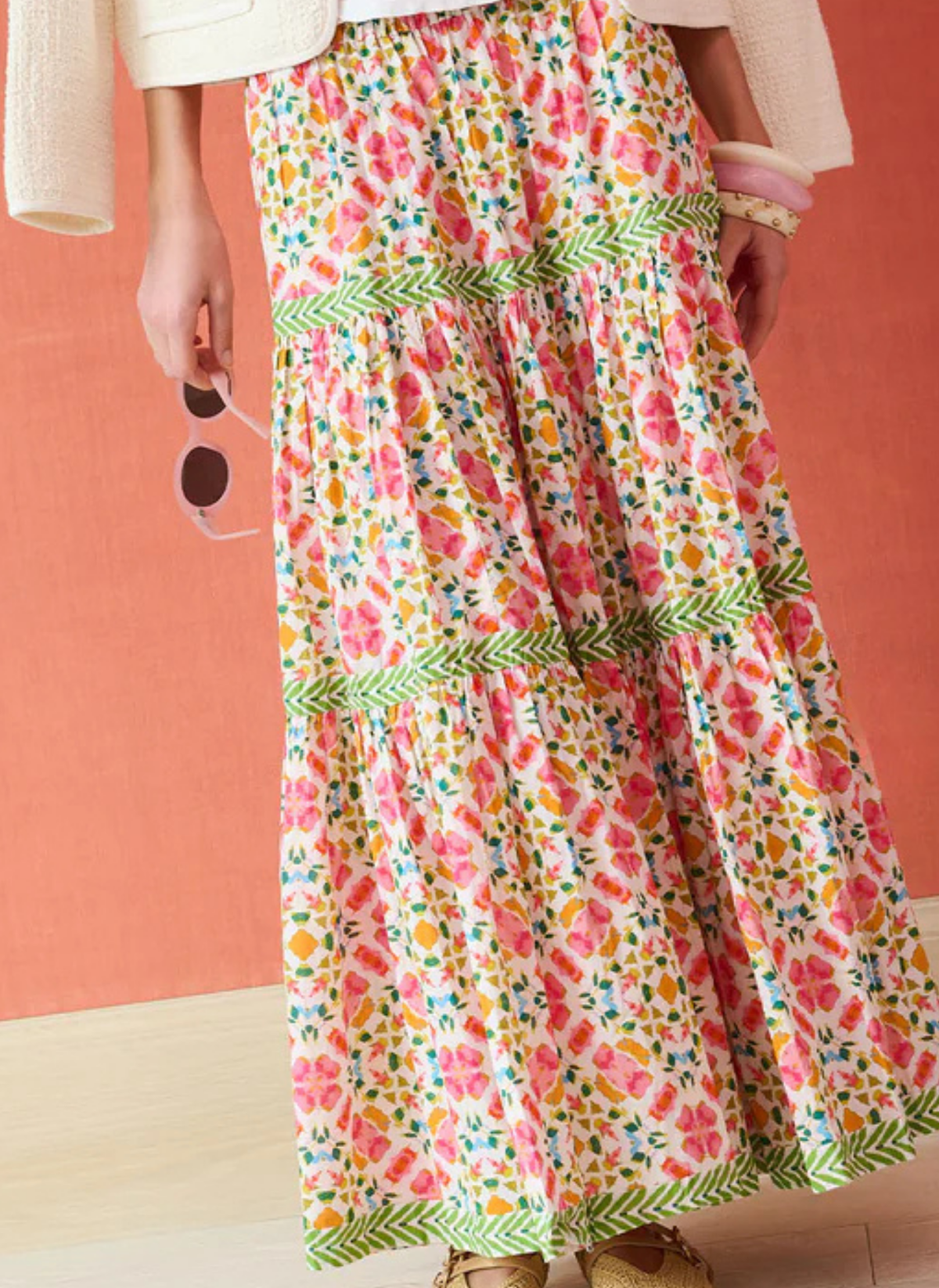 Tiered Maxi Skirt - Wild Bloom
