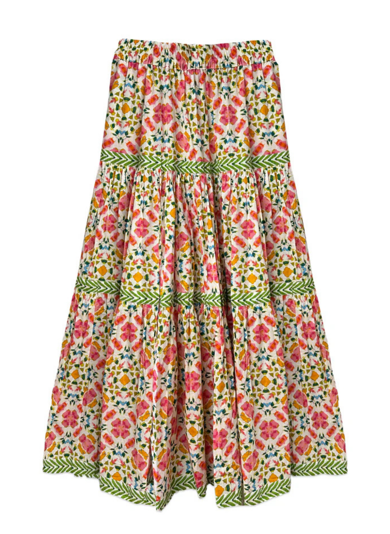 Tiered Maxi Skirt - Wild Bloom