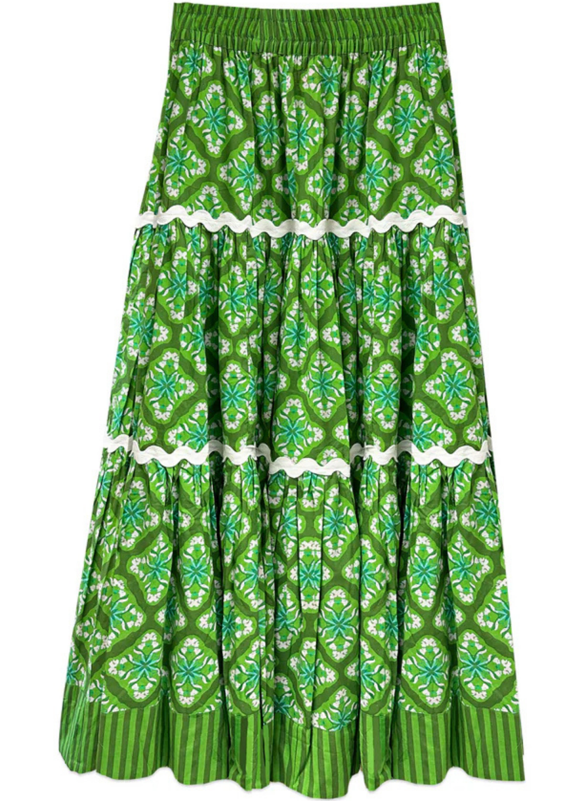 Tiered Maxi Skirt - Lily Pond