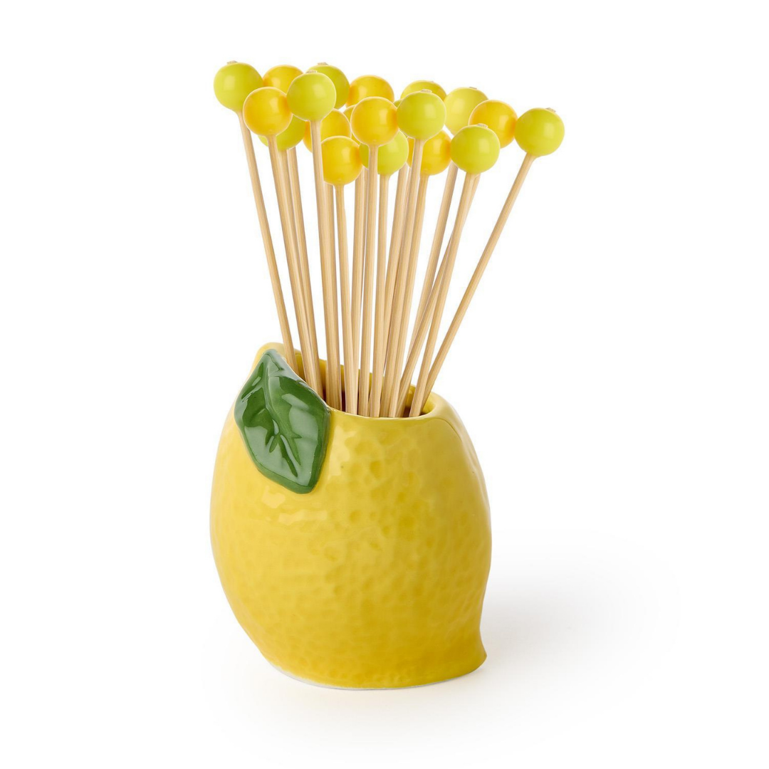 Lemon Toothpick Holder Set