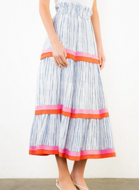 Harbour Stripe Tiered Skirt