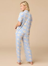 Caftan Top Cropped Pant Pajama Set