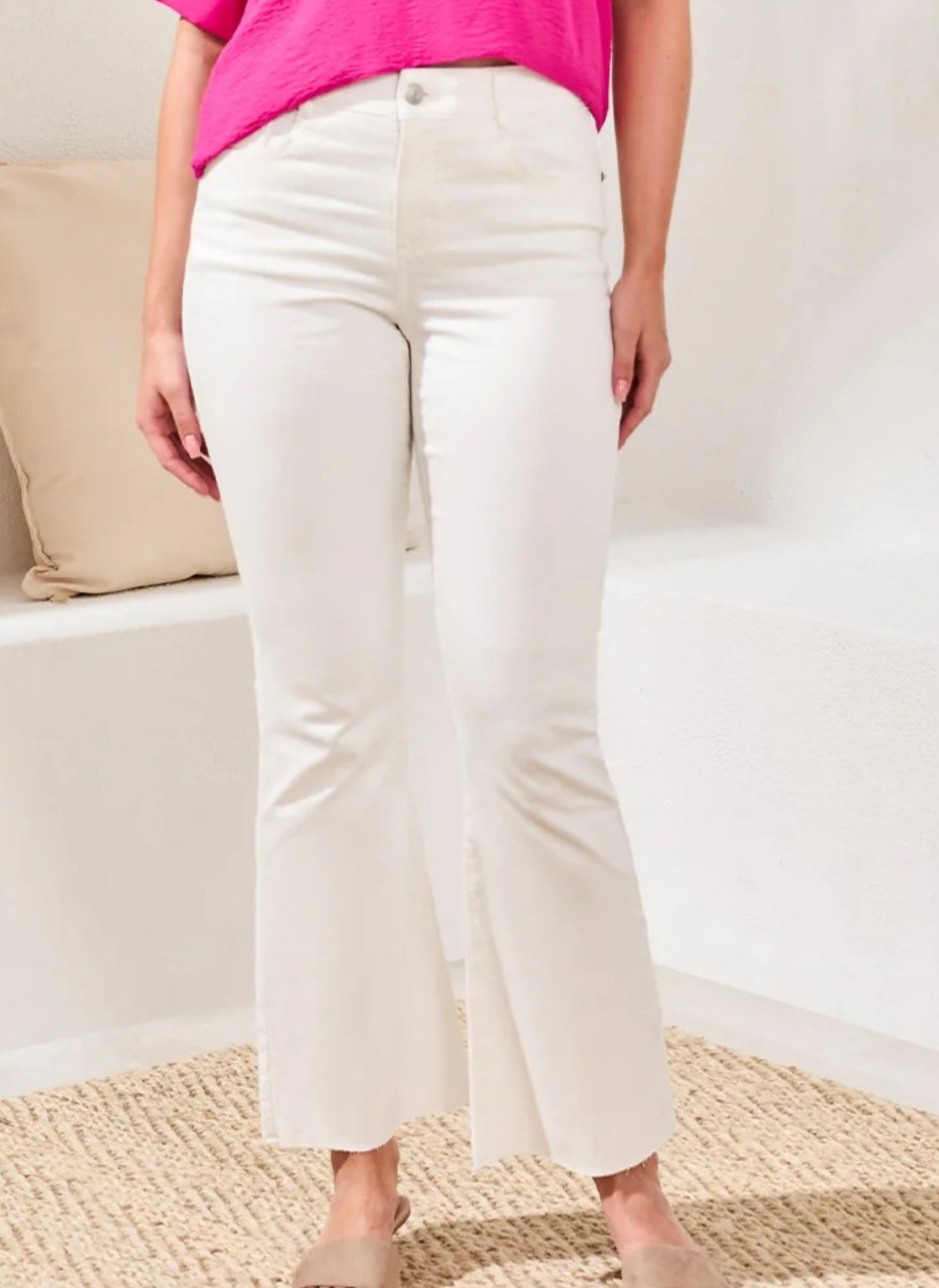 Audrey Raw Hem Flare Jeans