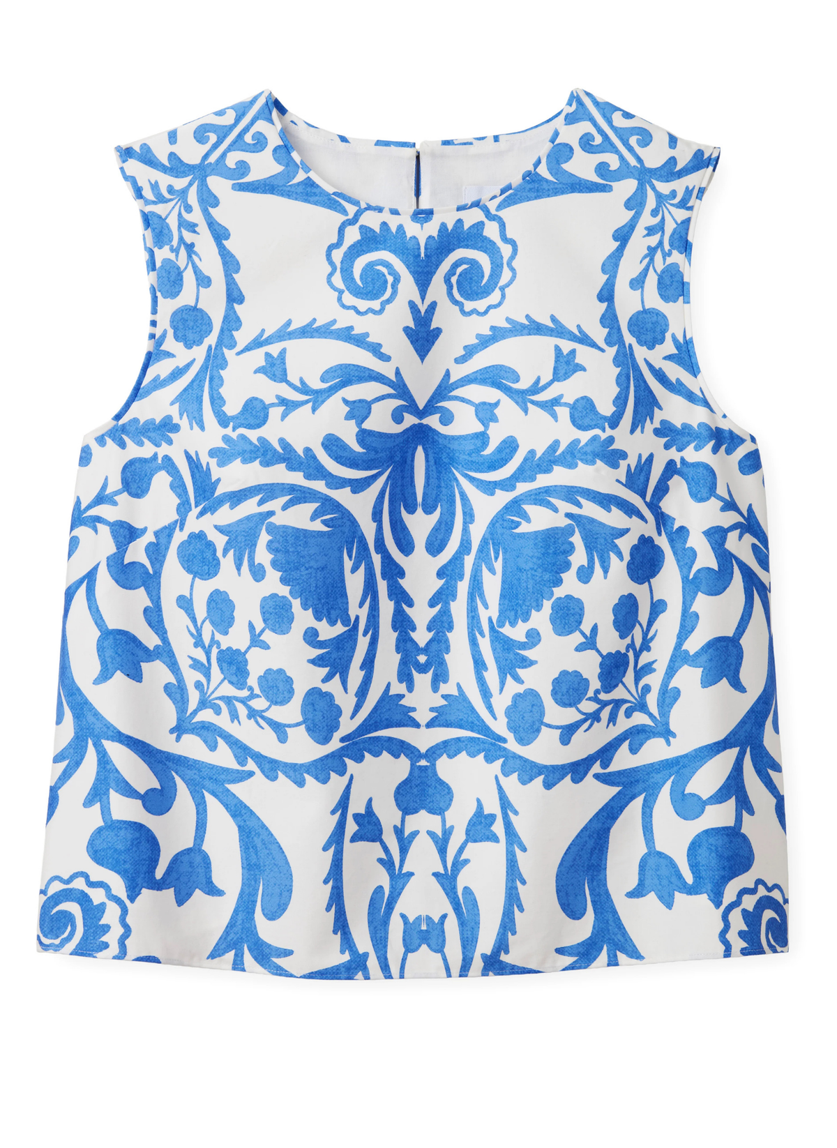 Linda Shell Top - Faraway Provence Blue