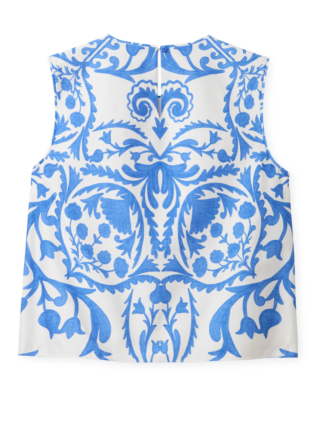 Linda Shell Top - Faraway Provence Blue