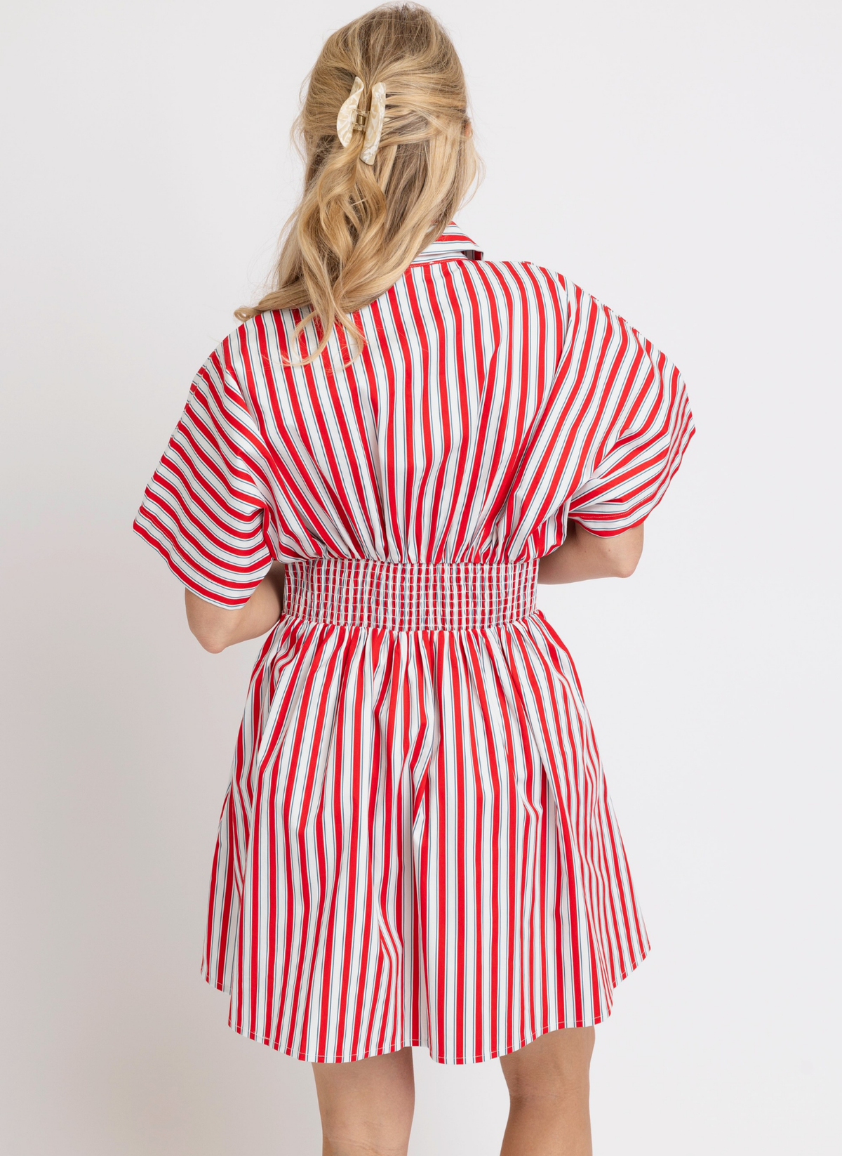 America Stripe Shirt Dress