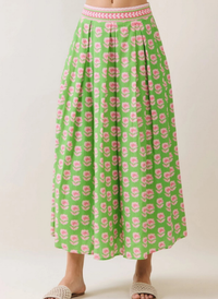 Poppy Pleated Floral Skirt