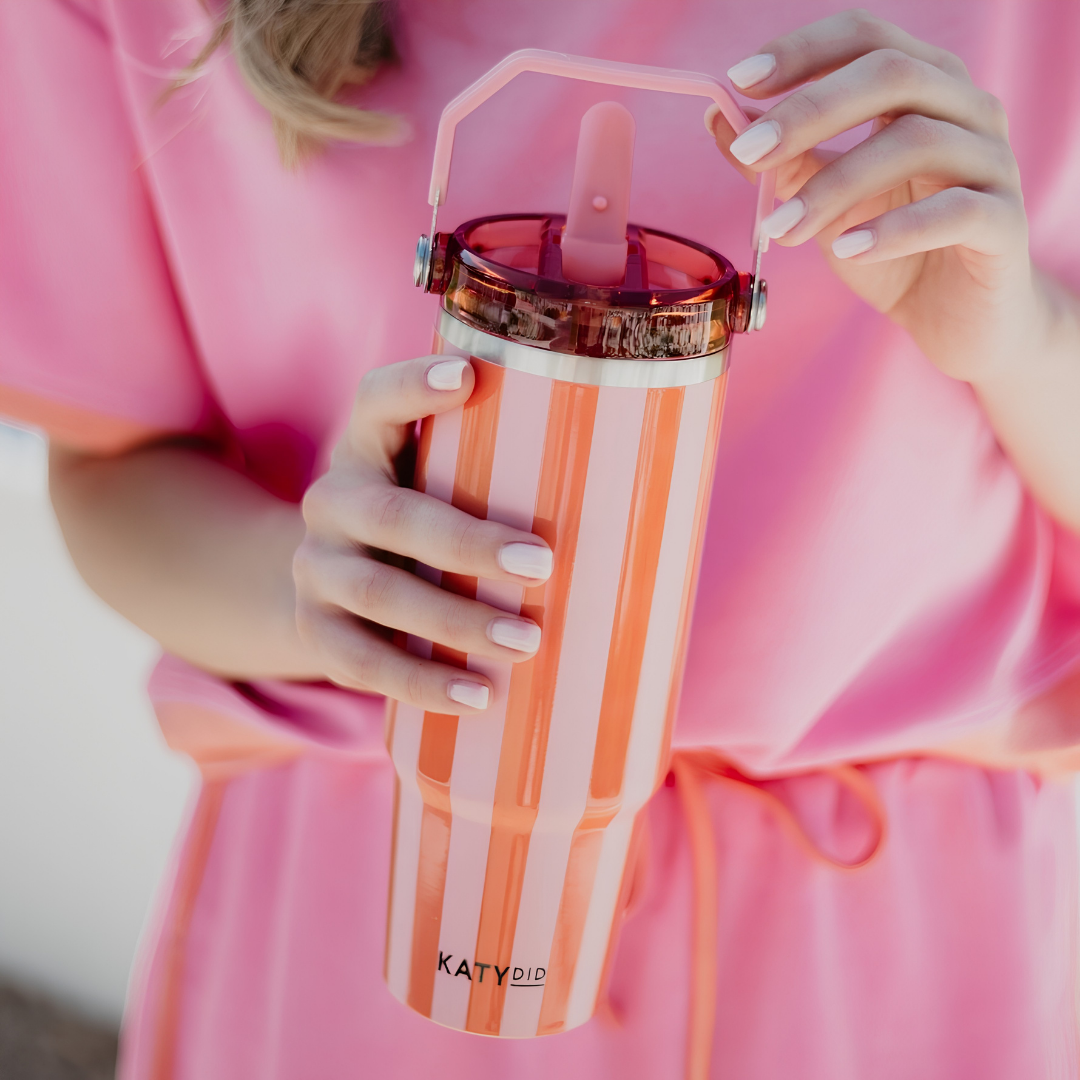30oz Cabana Stripe Water Bottle