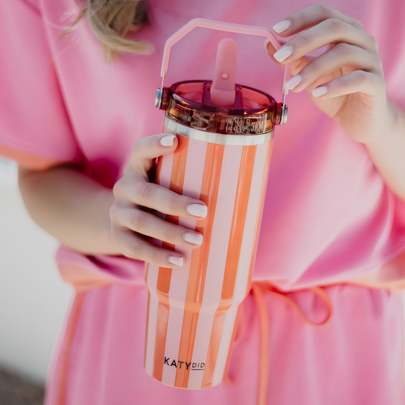 30oz Cabana Stripe Water Bottle