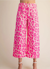 Colette Leopard Wide Leg Pants