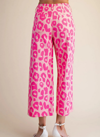 Colette Leopard Wide Leg Pants