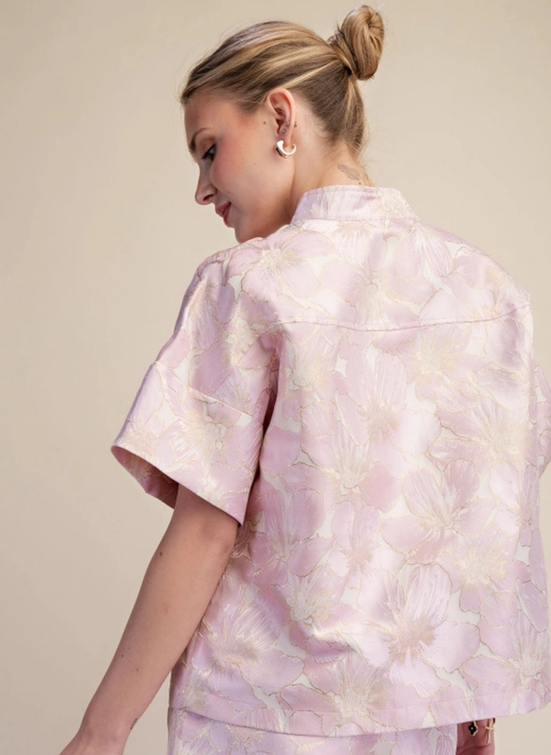 Alina Floral Jacquard Top