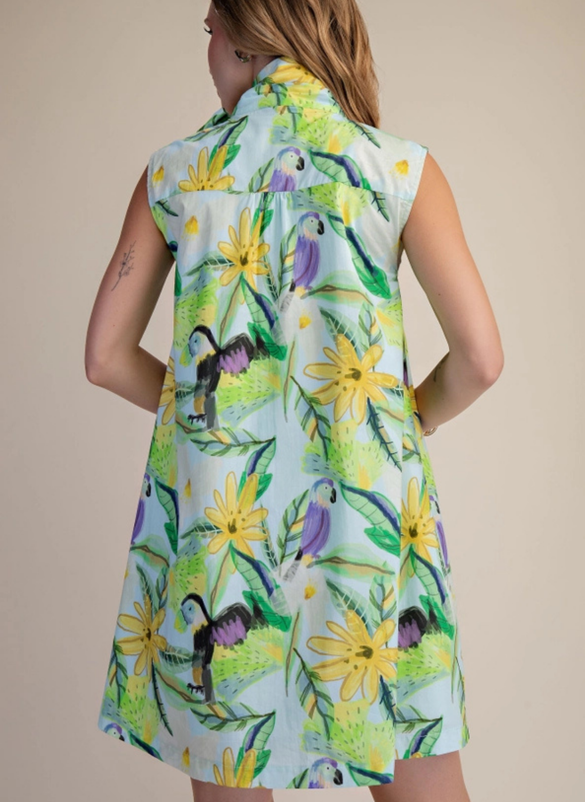 Playa Party Tie Neck Dress