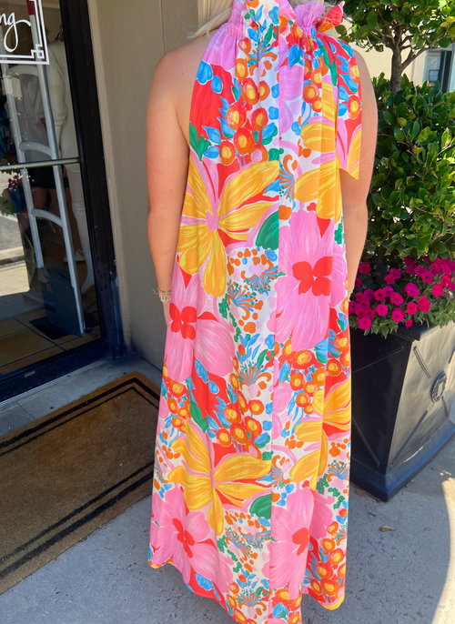 Julia Ruffle Neck Dress
