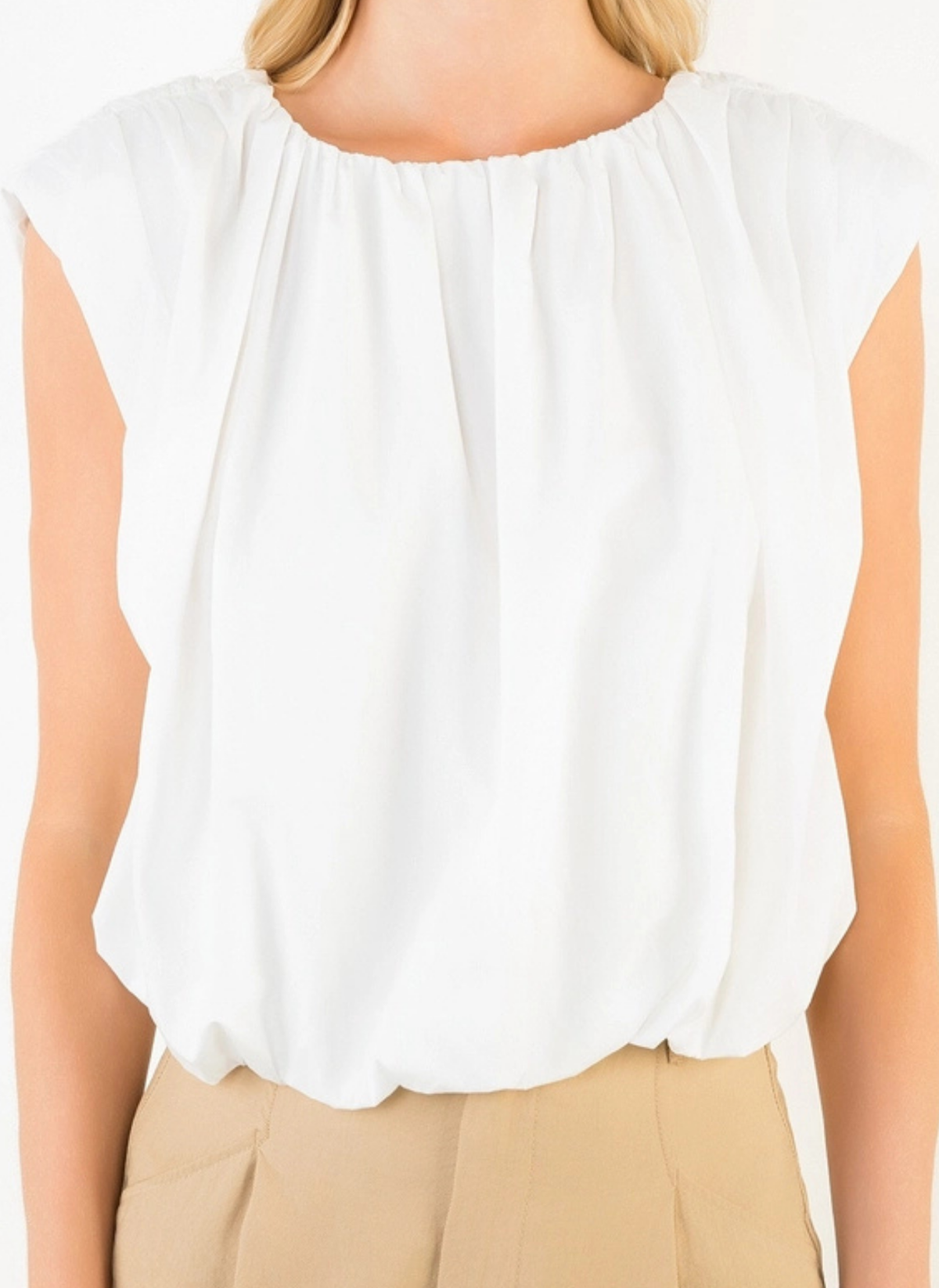 Belle Sleeveless Bubble Top