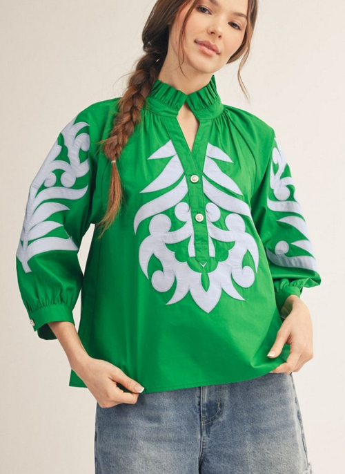 Effortless Charm Baroque Top
