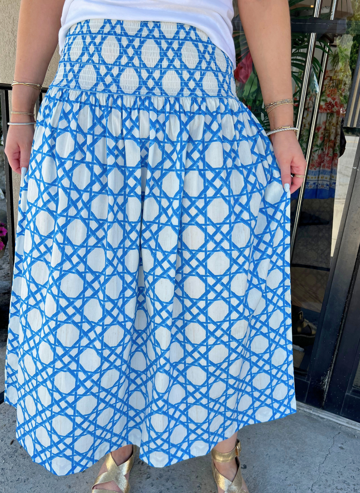 Betsey Skirt - Coastal Cane Blue