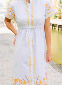 Hurley Dress - White Flora