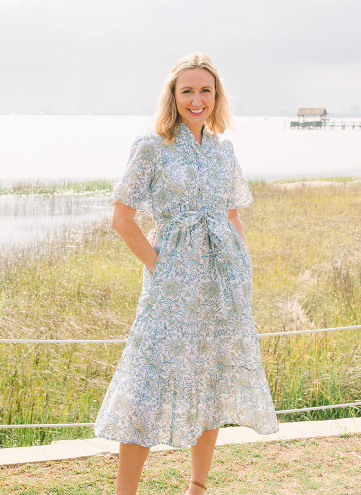 Raina Dress - Sage Garden