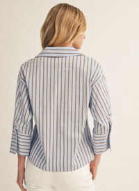Angie Stripe Collared Top