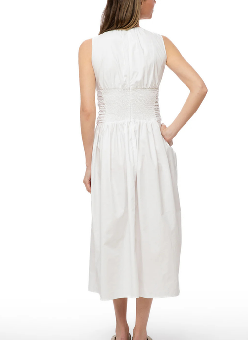 Elena Midi Dress - White