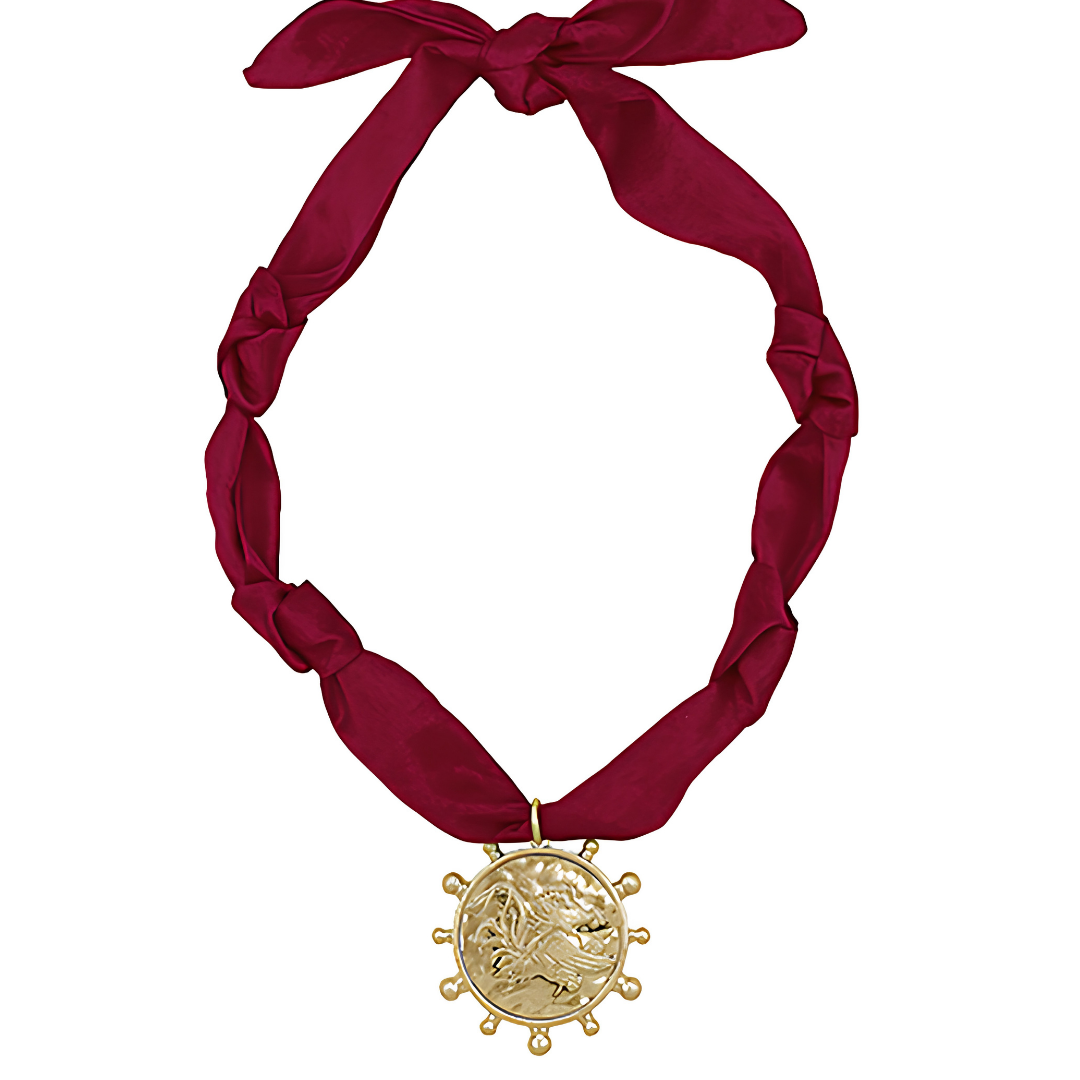 Gamecock Pendant Scarf Necklace