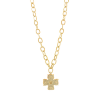 Small Decorated Cross Necklace