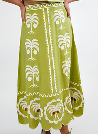 Maura Maxi Skirt- Palmetto Grove