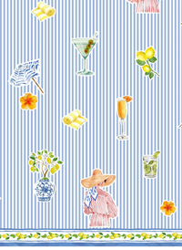 Tahiti Mini Cover Up - Martini Blue