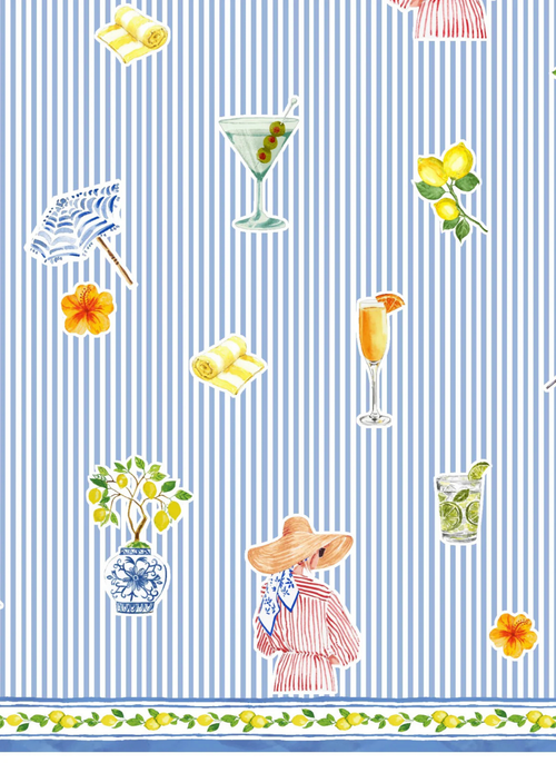 Tahiti Mini Cover Up - Martini Blue