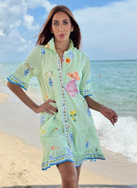 Lisbon Mini Dress - Martini Green