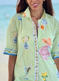 Lisbon Mini Dress - Martini Green