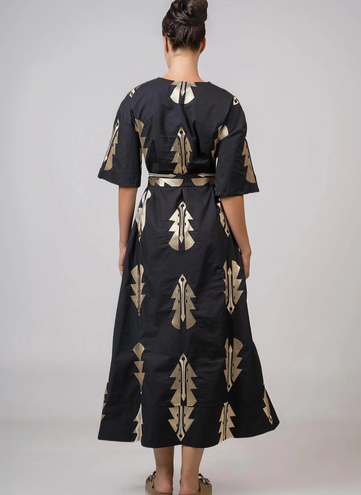 Arrowhead Embroidered Midi Dress