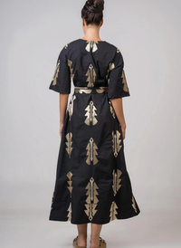 Arrowhead Embroidered Midi Dress
